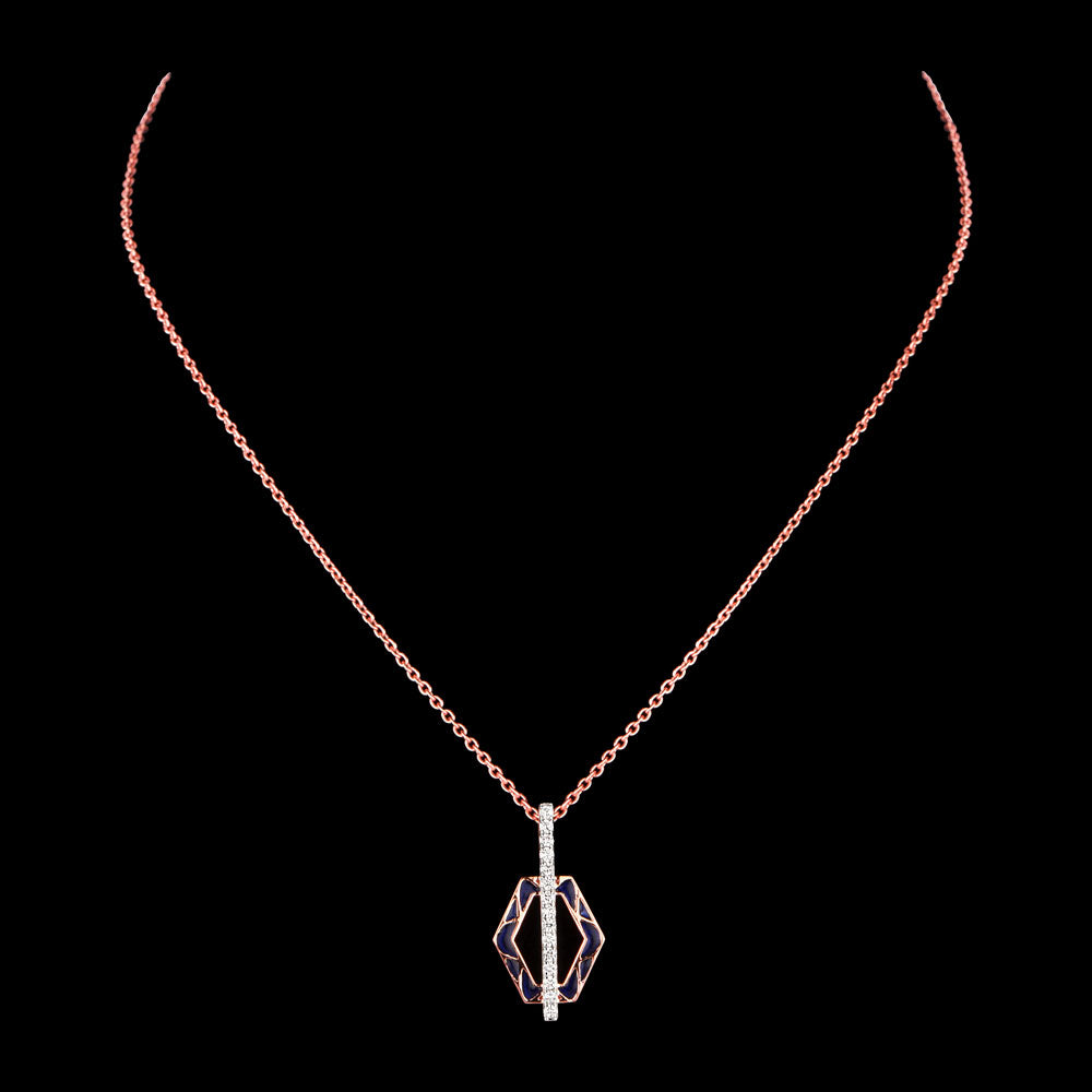 14K Rose Gold Diamond Pendant - 0.246ct VS-SI-GH