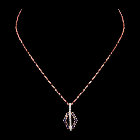 14K Rose Gold Diamond Pendant - 0.246ct VS-SI-GH