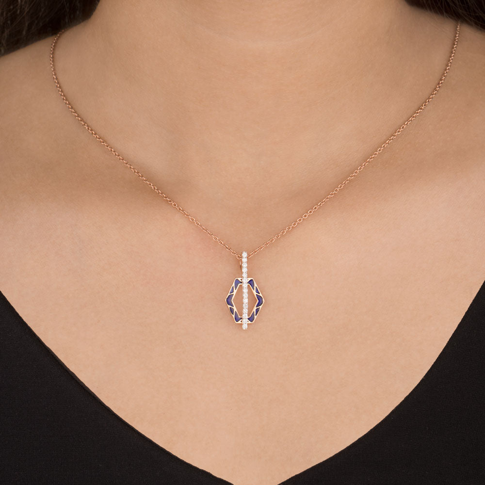 14K Rose Gold Diamond Pendant - 0.246ct VS-SI-GH