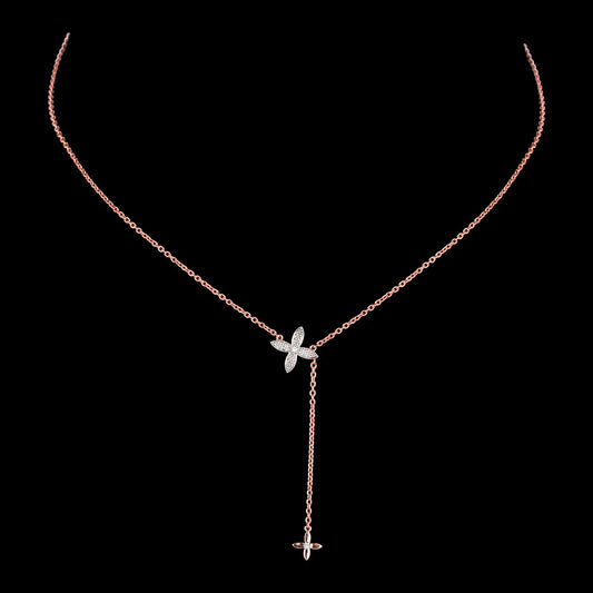 14K Rose Gold Diamond Pendant - 0.02ct VS-GH