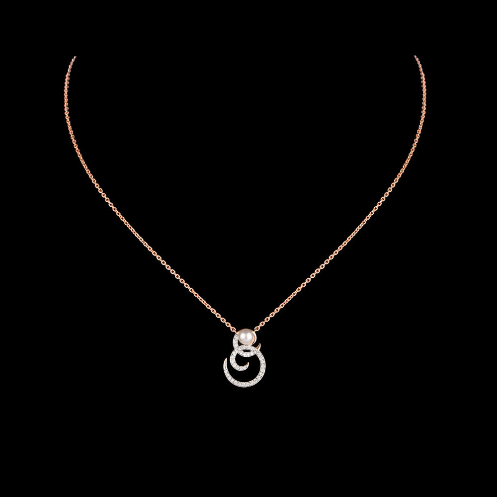 14K Rose Gold Diamond Pendant - 0.221ct VS-SI-GH with Colour Stones