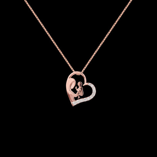 18K Rose Gold Diamond Pendant - 0.165ct VVS-VS-GH