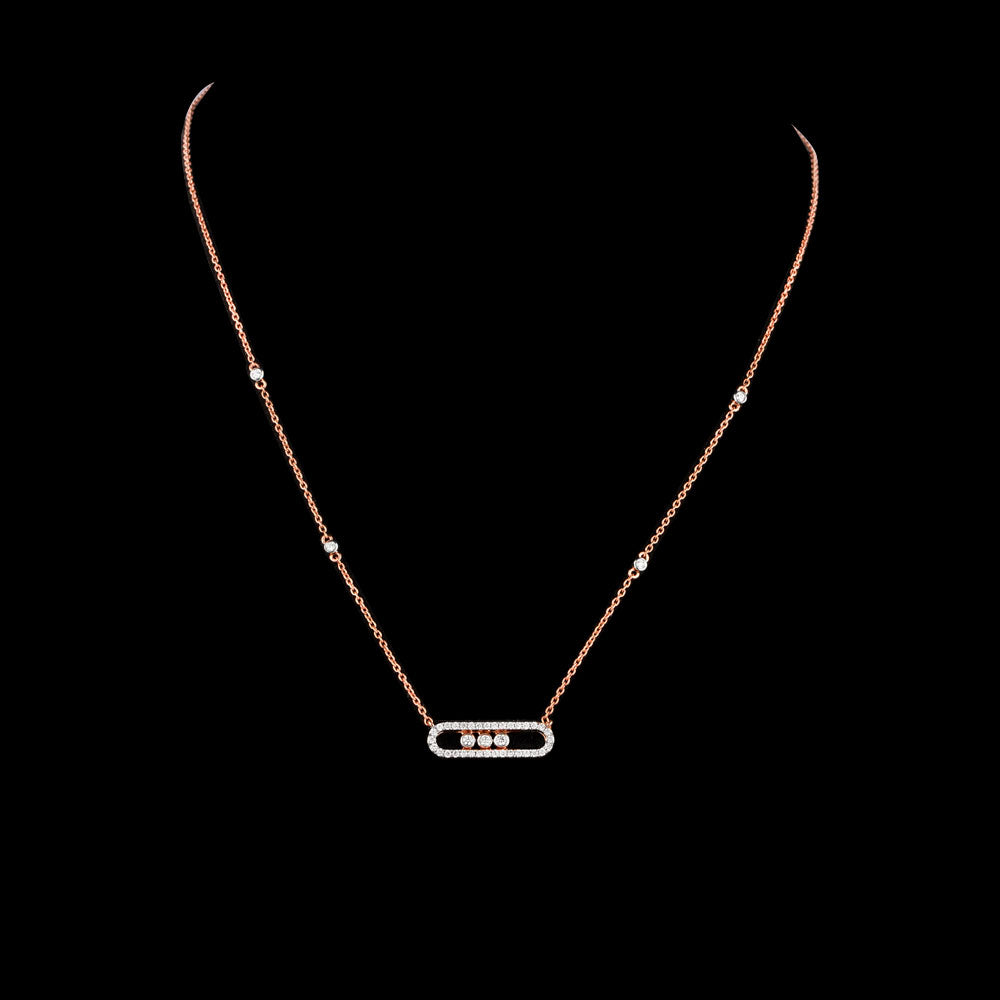 18K Rose Gold Diamond Pendant - 0.338ct VVS-VS-GH