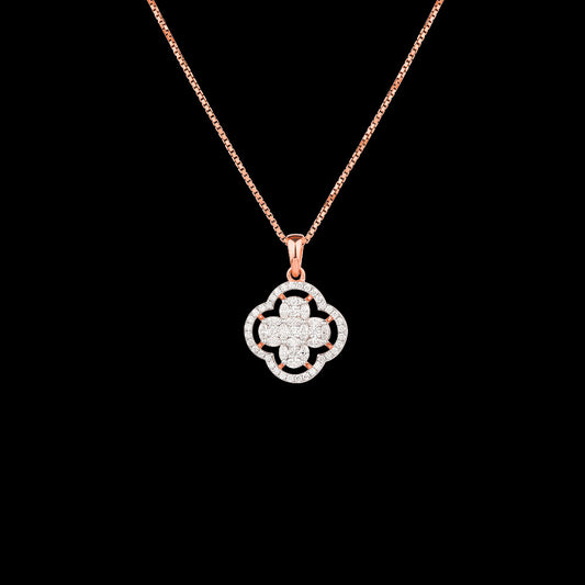 18K Rose Gold Diamond Pendant - 0.697ct VVS-EF