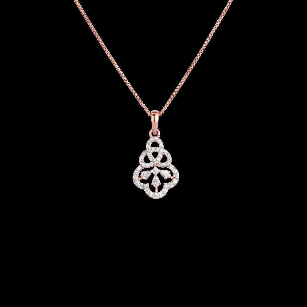 18K Rose Gold Diamond Pendant - 0.47ct VS-FG