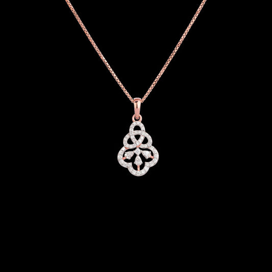 18K Rose Gold Diamond Pendant - 0.47ct VS-FG