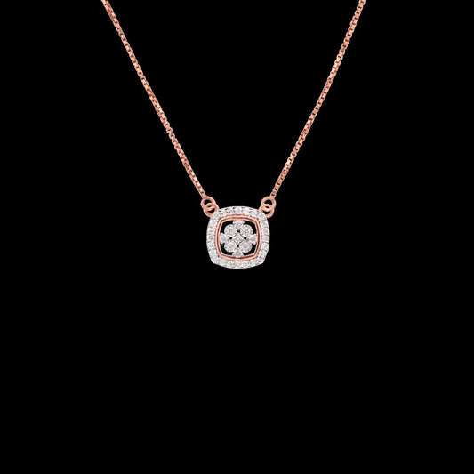 14K Rose Gold Diamond Pendant - 0.183ct SI-GH