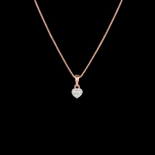 18K Rose Gold Diamond Pendant - 0.278ct VVS-EF