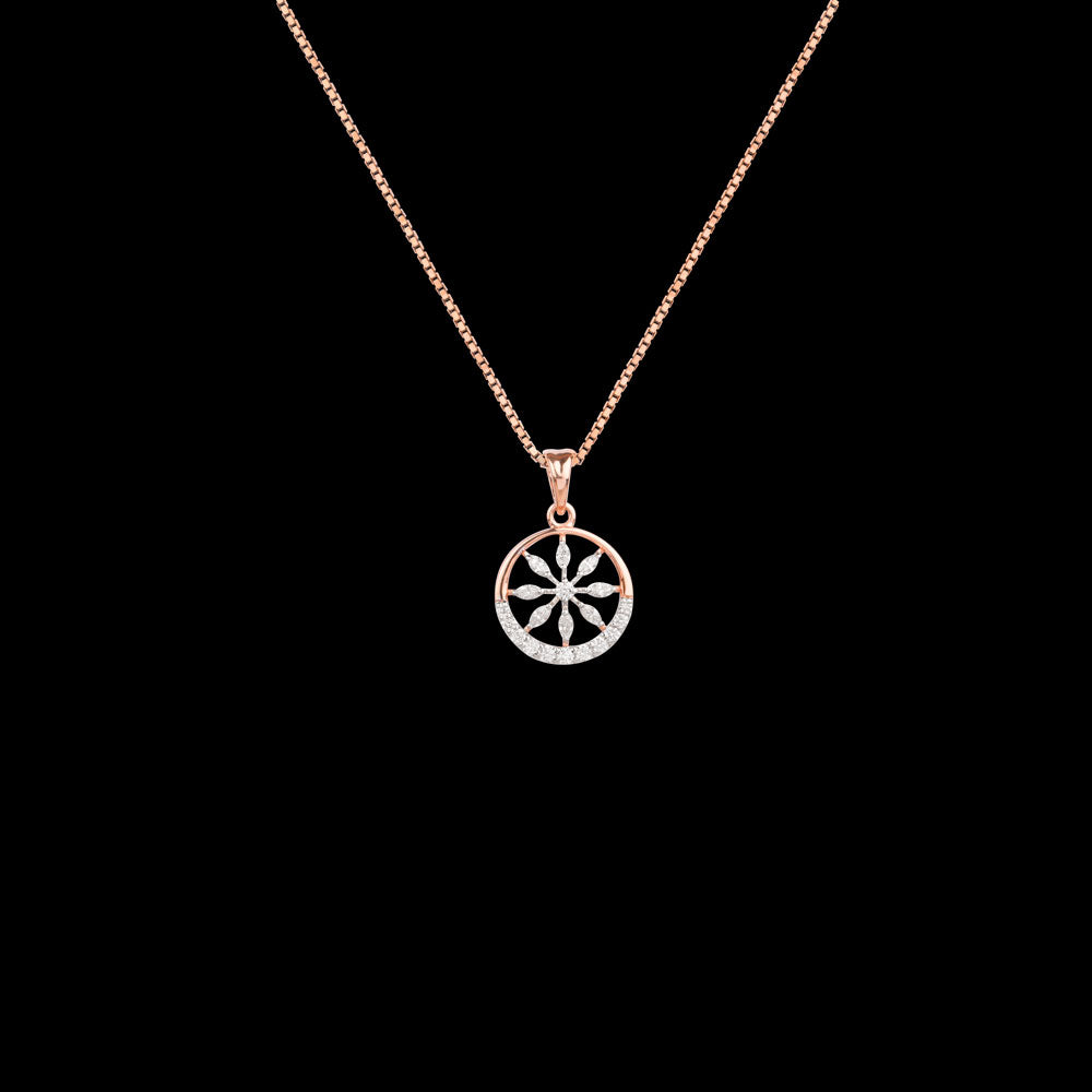 18K Rose Gold Diamond Pendant - 0.279ct VVS-EF