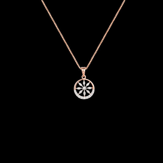 18K Rose Gold Diamond Pendant - 0.279ct VVS-EF