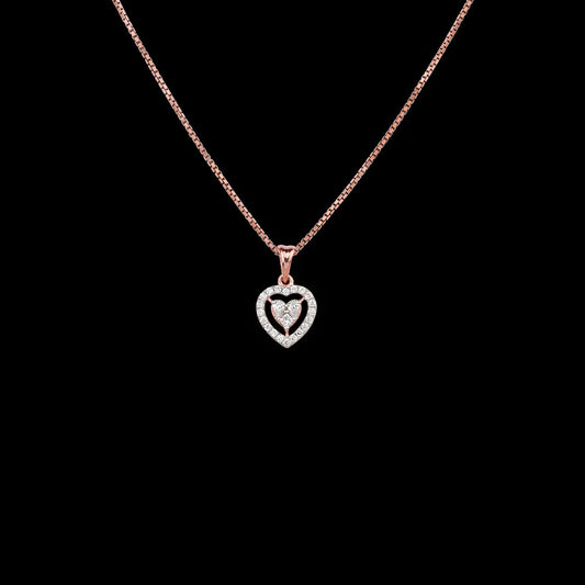 18K Rose Gold Diamond Pendant - 0.254ct VVS-VS-GH