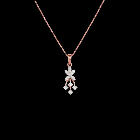 18K Rose Gold Diamond Pendant - 0.33ct VVS-VS-GH