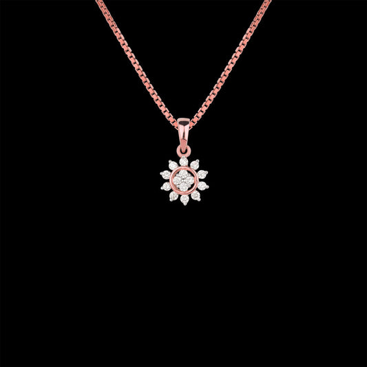 14K Rose Gold Diamond Pendant - 0.23ct SI-GH
