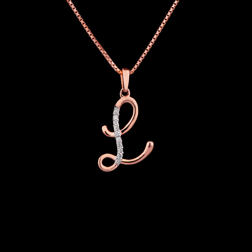 14K Rose Gold Diamond Pendant - 0.05ct SI-IJ
