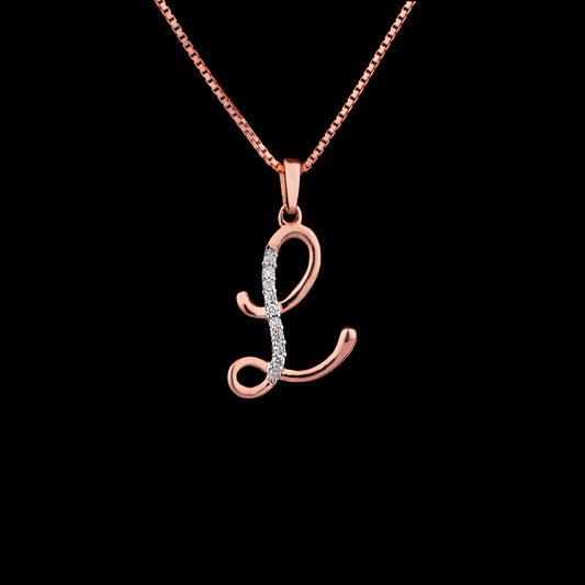 14K Rose Gold Diamond Pendant - 0.05ct SI-IJ