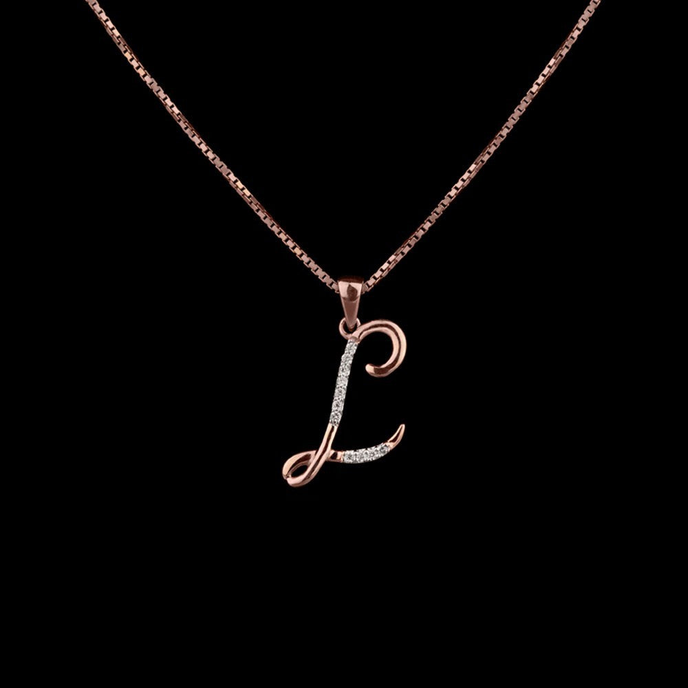 14K Rose Gold Diamond Pendant - 0.06ct SI-GH