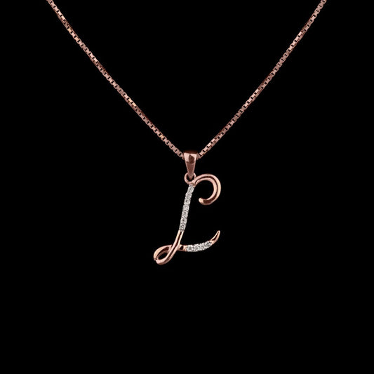14K Rose Gold Diamond Pendant - 0.06ct SI-GH
