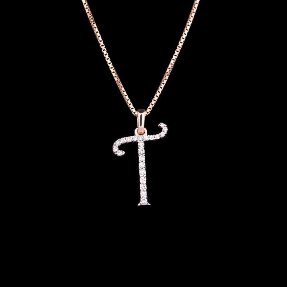 14K Rose Gold Diamond Pendant - 0.16ct SI-GH
