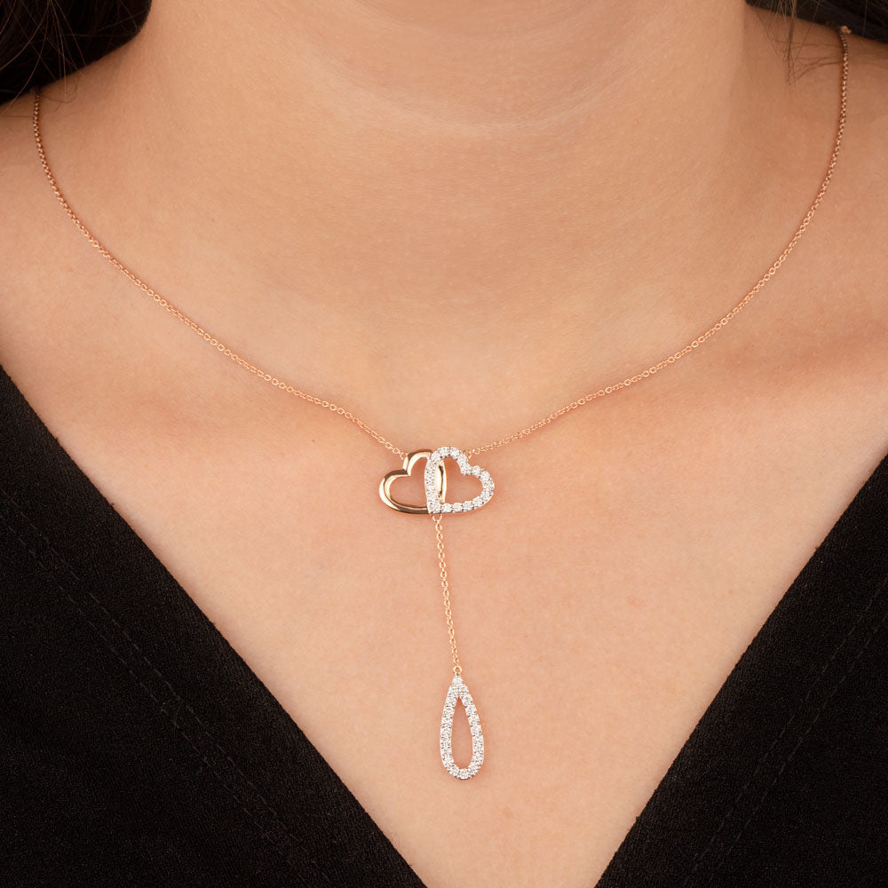 14K Rose Gold Diamond Pendant - 0.6ct VVS-VS-HI