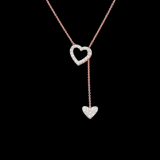 14K Rose Gold Diamond Pendant - 0.5ct VS-SI-HI