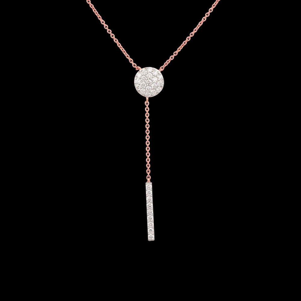 14K Rose Gold Diamond Pendant - 0.46ct VS-SI-HI