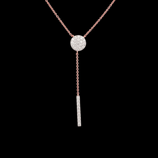 14K Rose Gold Diamond Pendant - 0.46ct VS-SI-HI