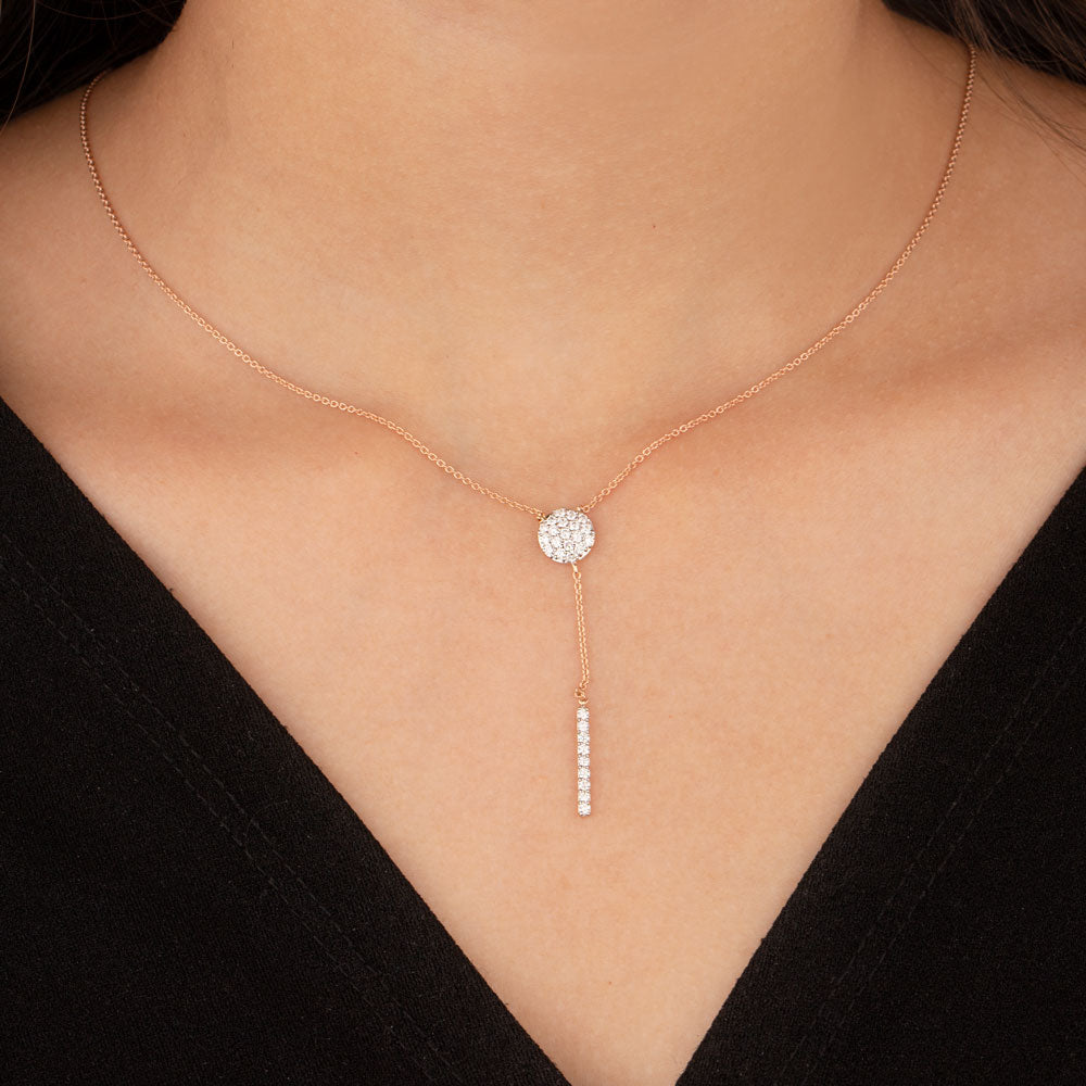 14K Rose Gold Diamond Pendant - 0.46ct VS-SI-HI