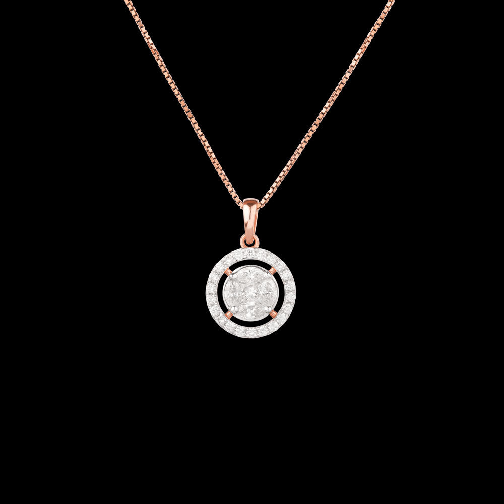 18K Rose Gold Diamond Pendant - 1.149ct VS-SI-GH