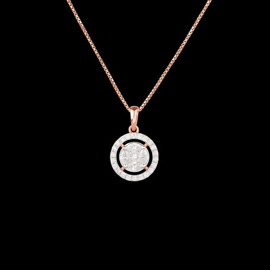 18K Rose Gold Diamond Pendant - 1.149ct VS-SI-GH