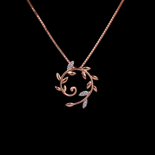 14K Rose Gold Diamond Pendant - 0.05ct SI-IJ