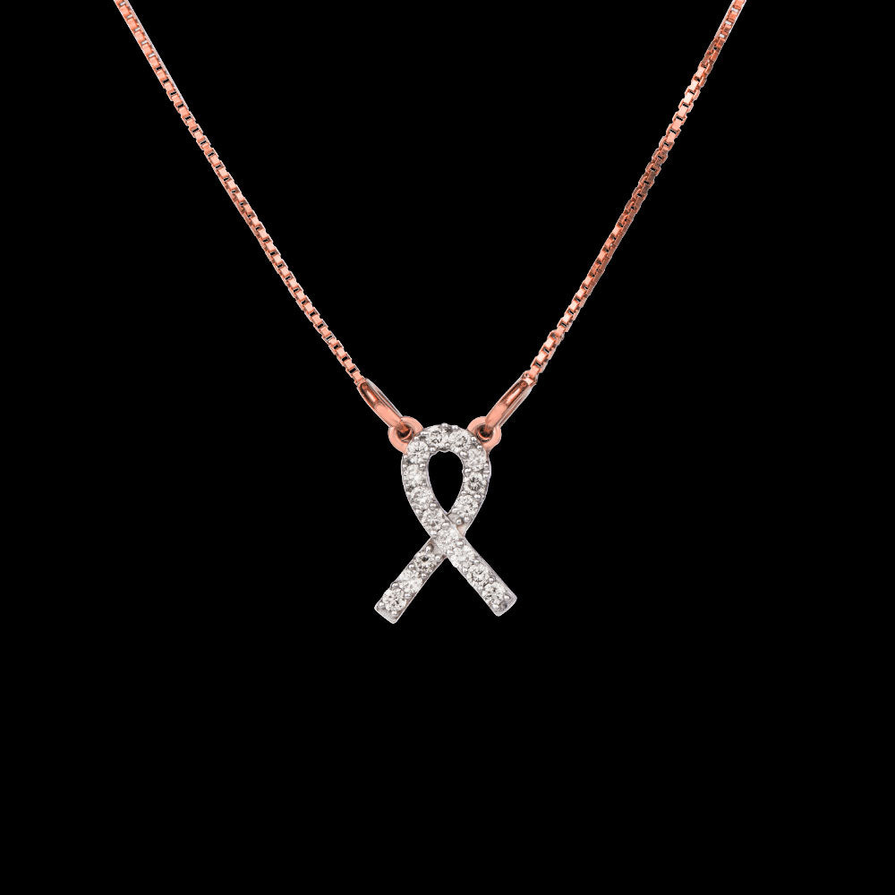 14K Rose Gold Diamond Pendant - 0.19ct SI-IJ