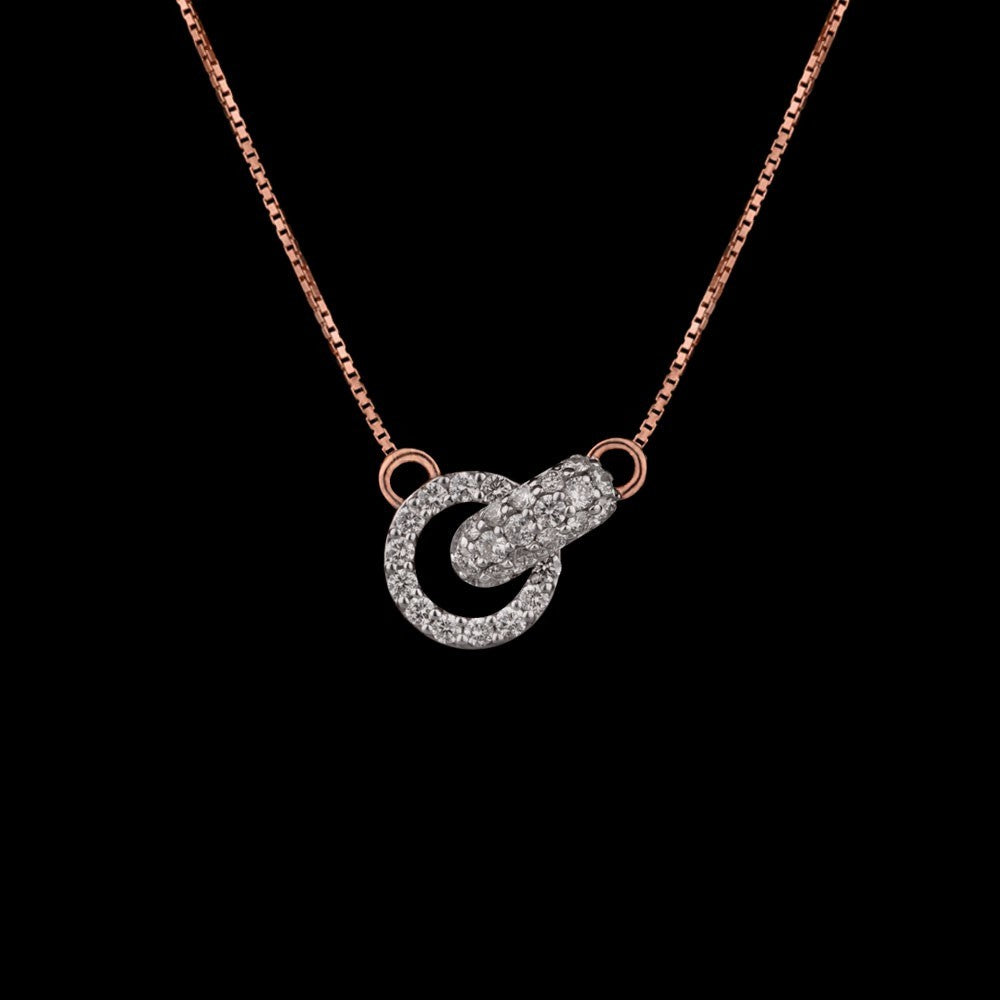 14K Rose Gold Diamond Pendant - 0.28ct SI-GH