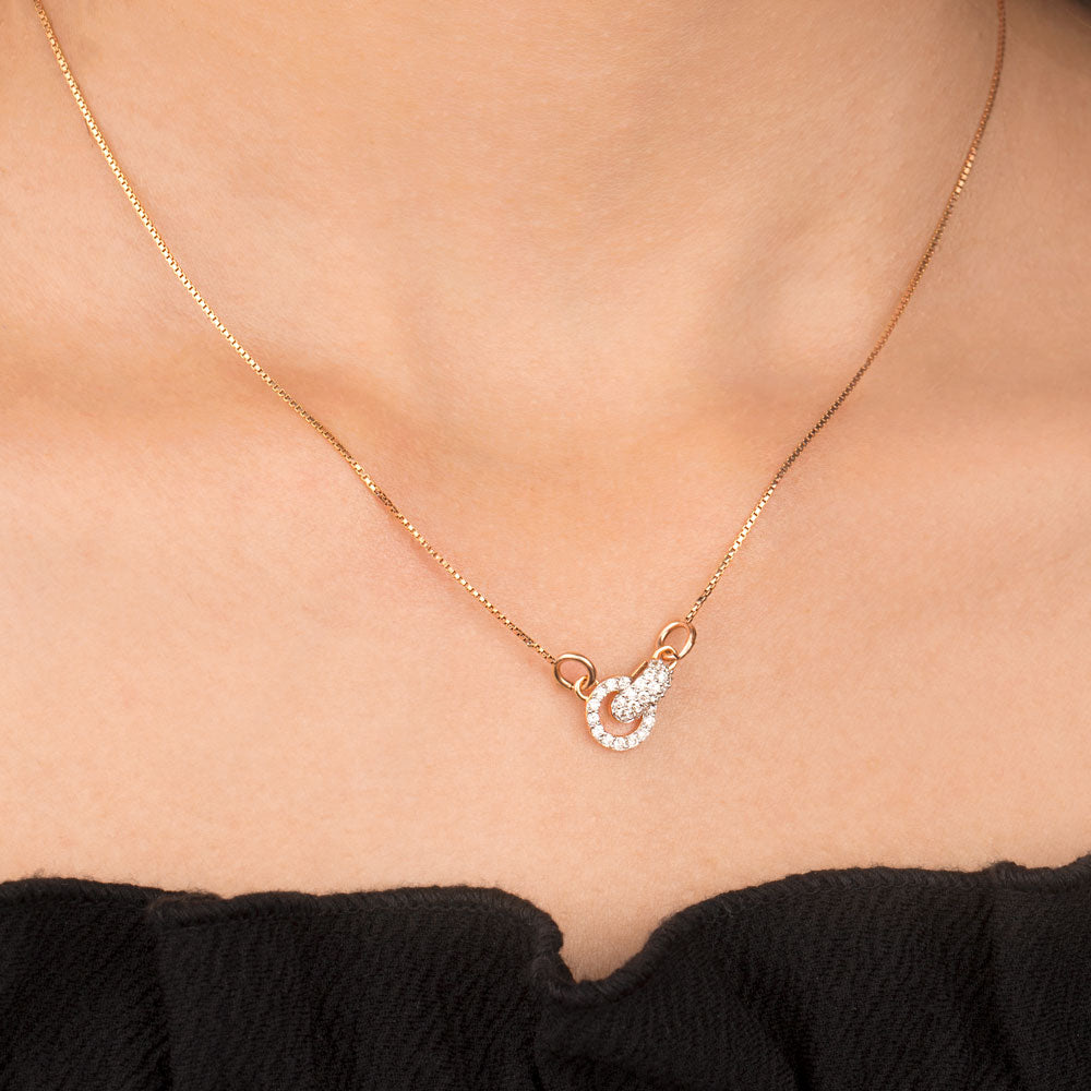 14K Rose Gold Diamond Pendant - 0.28ct SI-GH