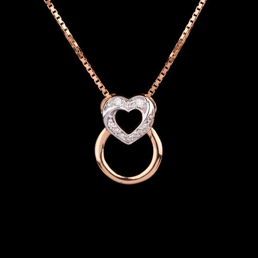 14K Rose Gold Diamond Pendant - 0.06ct SI-IJ