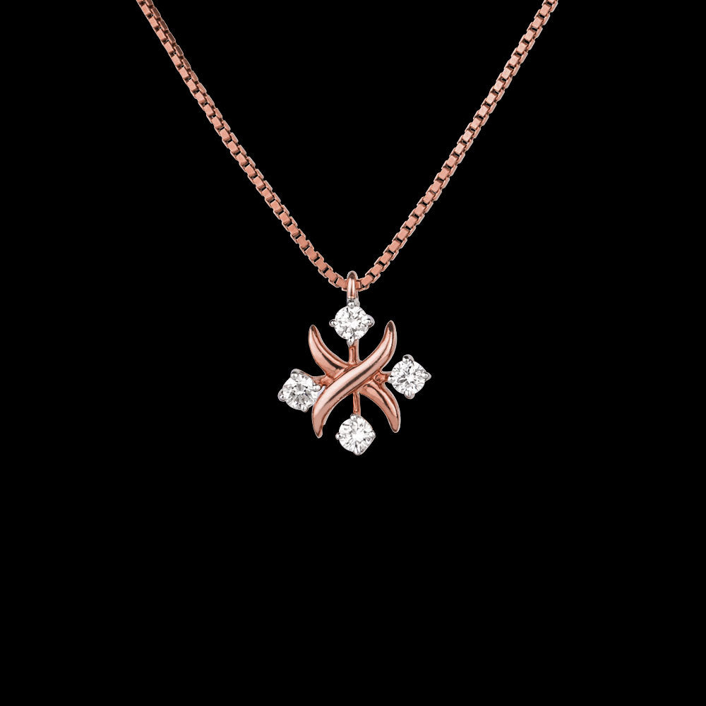 14K Rose Gold Diamond Pendant - 0.27ct SI-IJ
