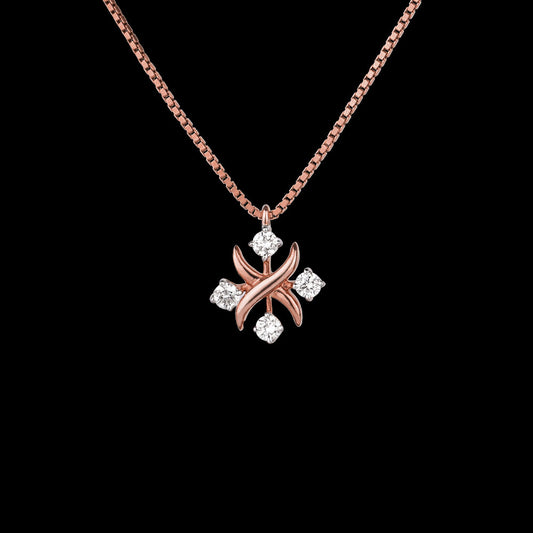 14K Rose Gold Diamond Pendant - 0.27ct SI-IJ