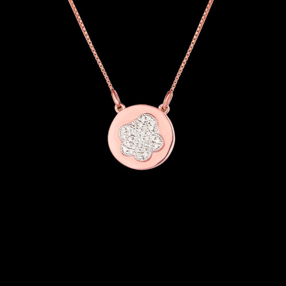 14K Rose Gold Diamond Pendant - 0.17ct SI-IJ