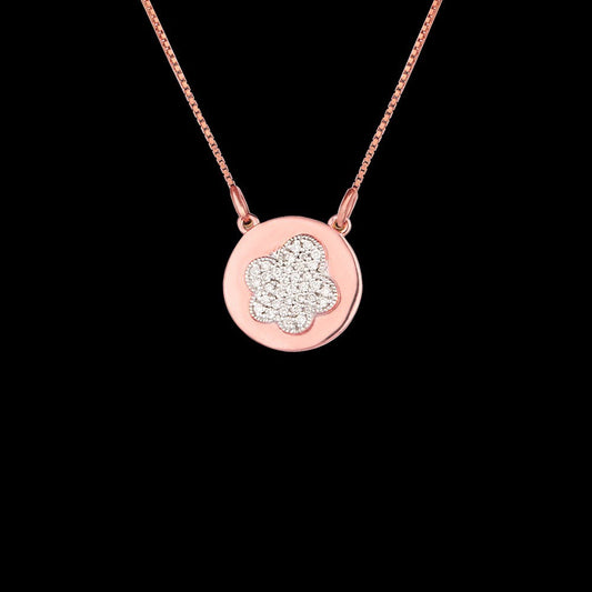 14K Rose Gold Diamond Pendant - 0.17ct SI-IJ