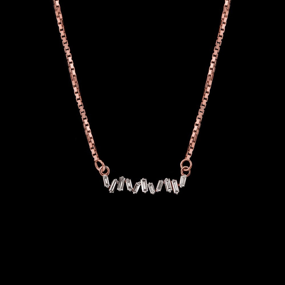 14K Rose Gold Diamond Pendant - 0.18ct SI-IJ
