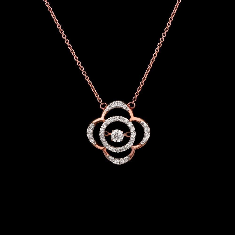 14K Rose Gold Diamond Pendant - 0.47ct SI-GH