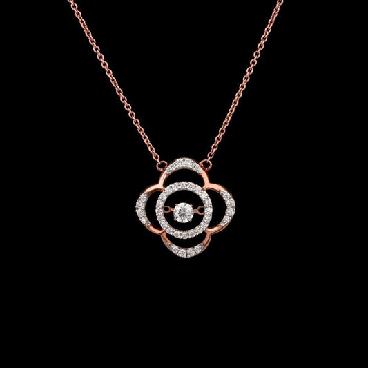 14K Rose Gold Diamond Pendant - 0.47ct SI-GH