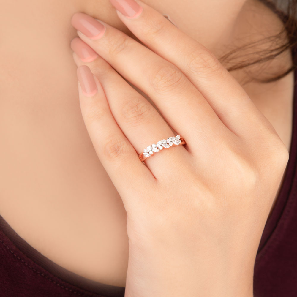 14K Rose Gold Diamond Ring - 0.36ct VS-FG