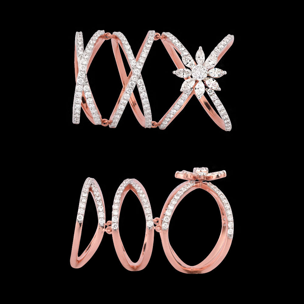 14K Rose Gold Diamond Ring - 1.587ct VVS-VS-FG