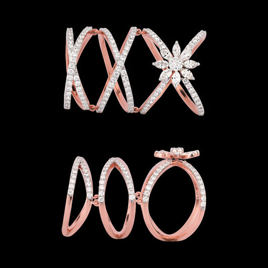 14K Rose Gold Diamond Ring - 1.587ct VVS-VS-FG