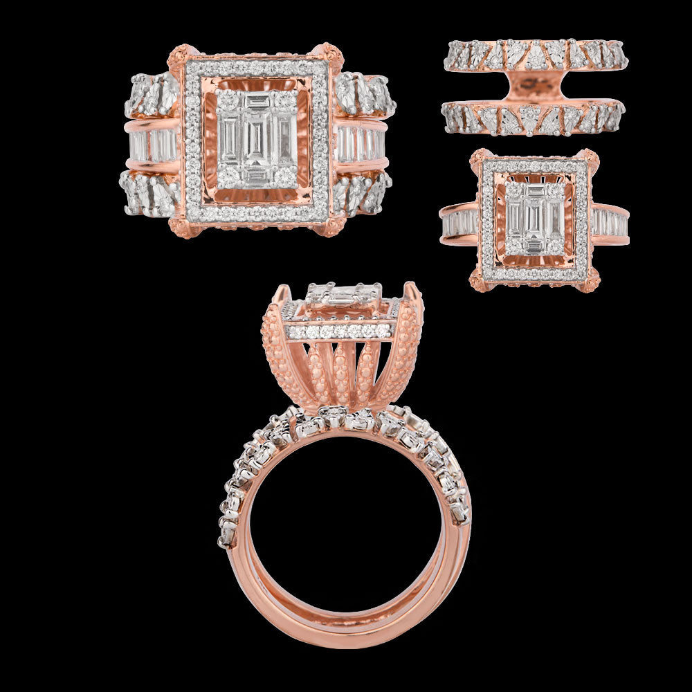 14K Rose Gold Diamond Ring - 1.57ct VS-SI-FG