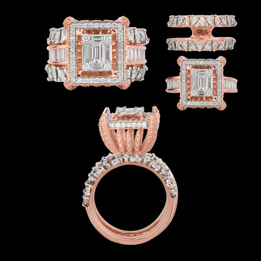 14K Rose Gold Diamond Ring - 1.57ct VS-SI-FG
