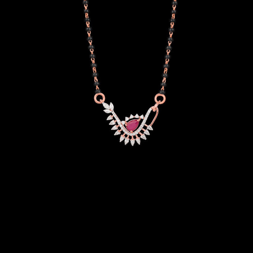 18K Rose Gold Diamond Tanmaniya - 0.557ct VVS-EF with Colour Stones