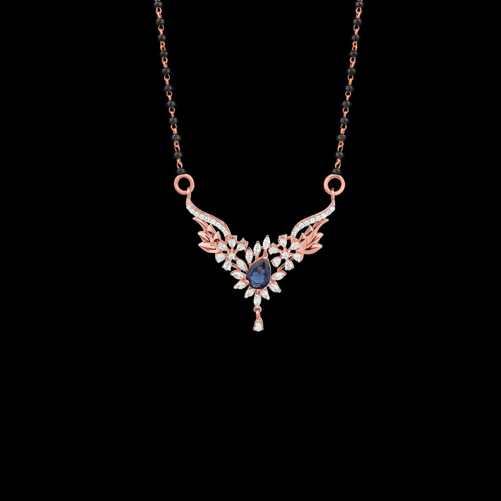 18K Rose Gold Diamond Tanmaniya - 0.555ct VVS-FG with Colour Stones