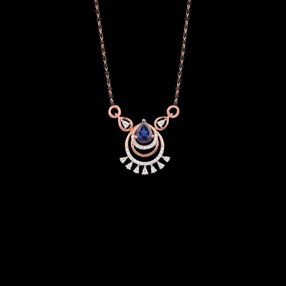 18K Rose Gold Diamond Tanmaniya - 0.499ct VVS-EF with Colour Stones
