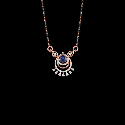18K Rose Gold Diamond Tanmaniya - 0.499ct VVS-EF with Colour Stones
